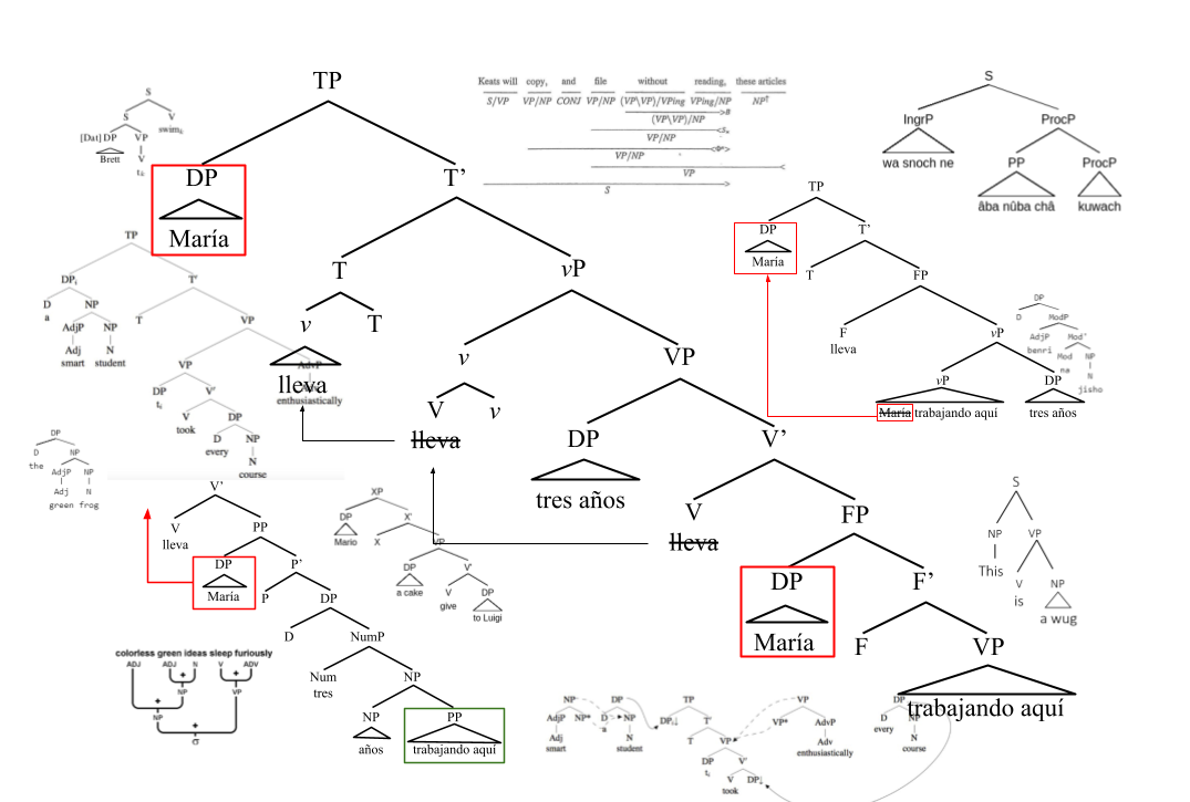 A collage of syntax trees